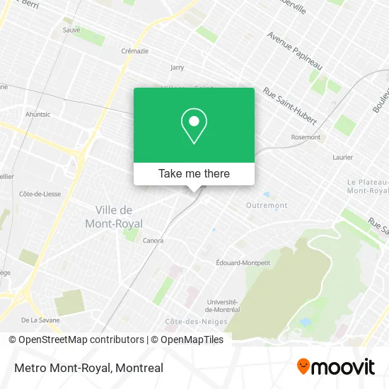 Metro Mont-Royal map