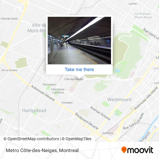 Metro Côte-des-Neiges map