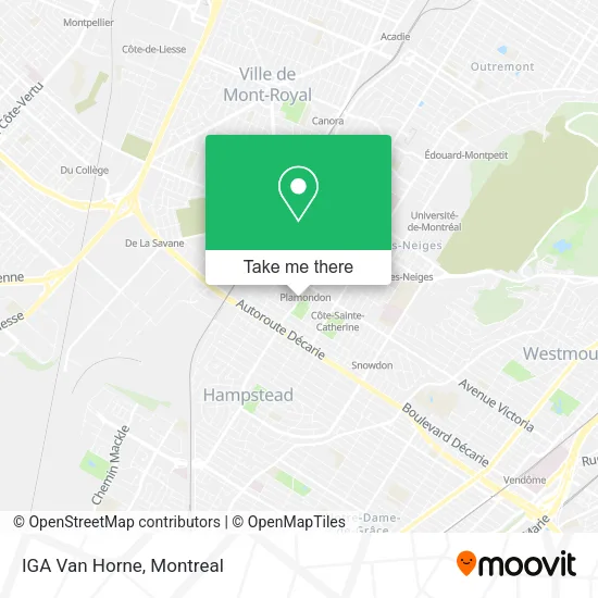 IGA Van Horne map