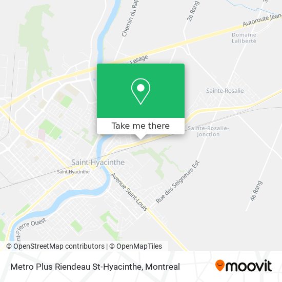 Metro Plus Riendeau St-Hyacinthe map