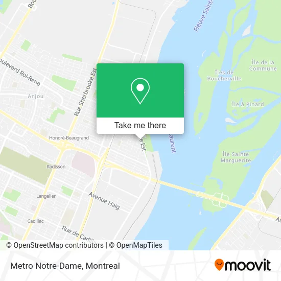 Metro Notre-Dame map