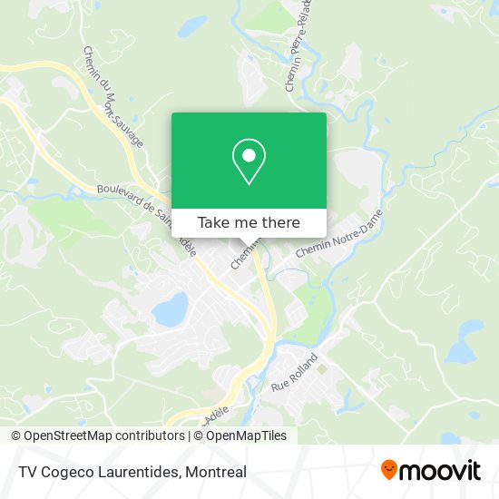 TV Cogeco Laurentides map