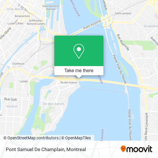 Pont Samuel De Champlain map