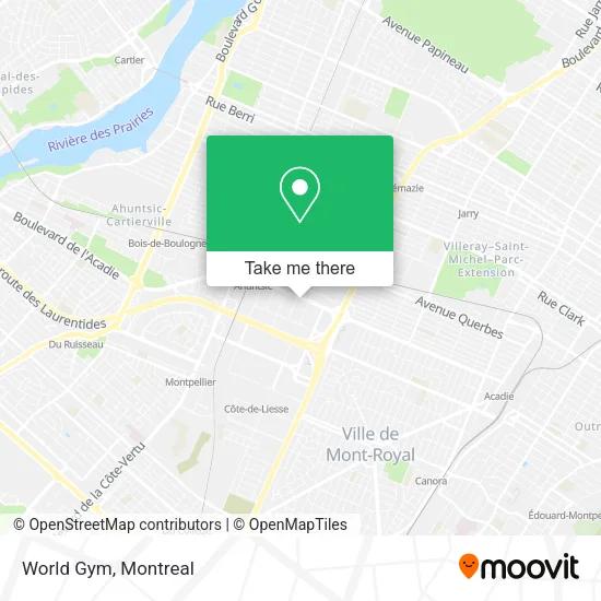 World Gym map