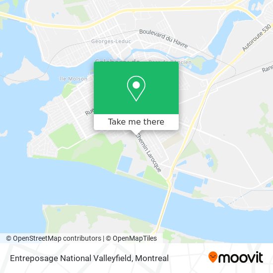 Entreposage National Valleyfield map