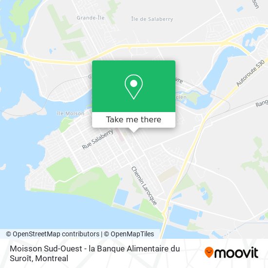 Moisson Sud-Ouest - la Banque Alimentaire du Suroît map