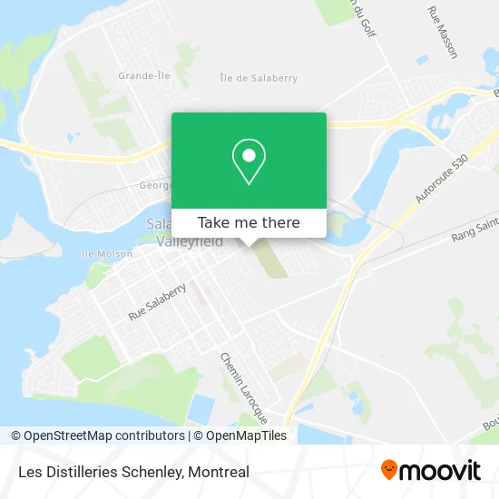 Les Distilleries Schenley map