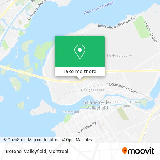 Betonel Valleyfield map