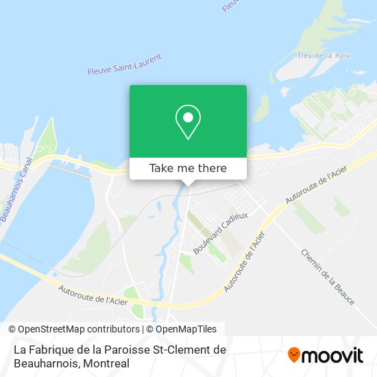 La Fabrique de la Paroisse St-Clement de Beauharnois map