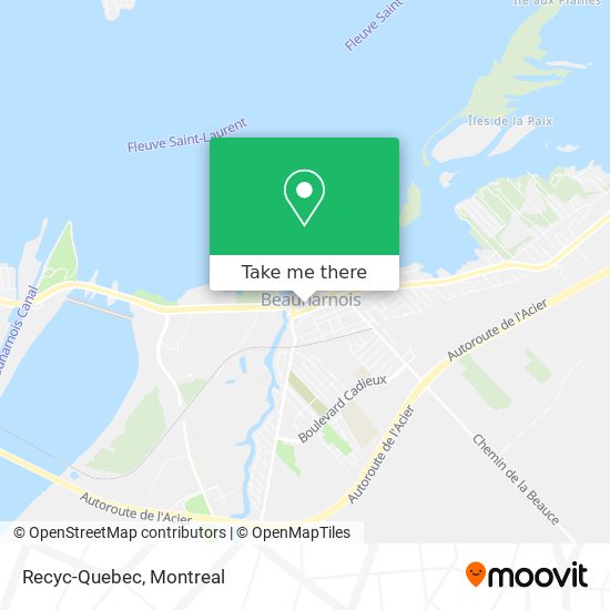Recyc-Quebec map