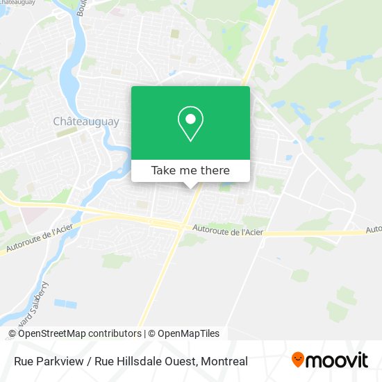 Rue Parkview / Rue Hillsdale Ouest map