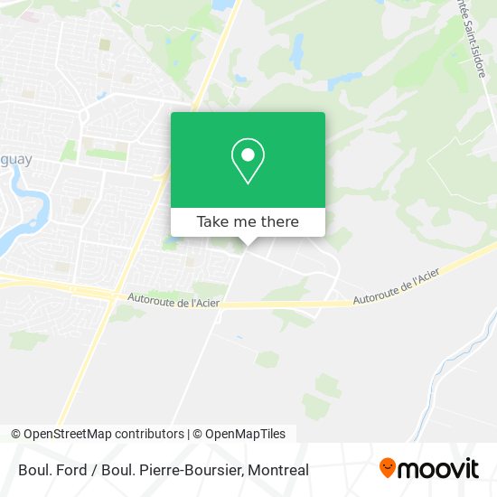 Boul. Ford / Boul. Pierre-Boursier map