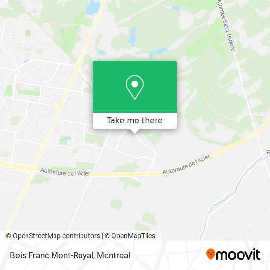 Bois Franc Mont-Royal map