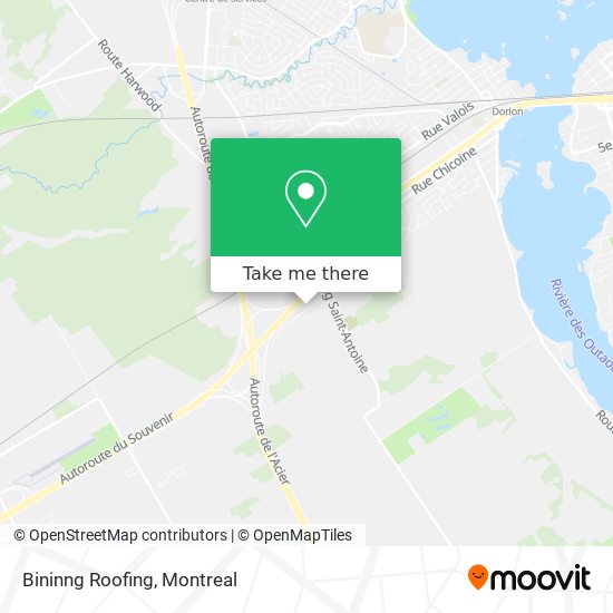 Bininng Roofing map