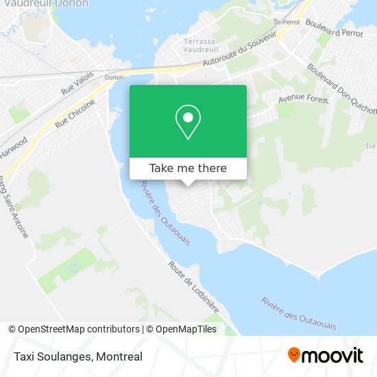 Taxi Soulanges map