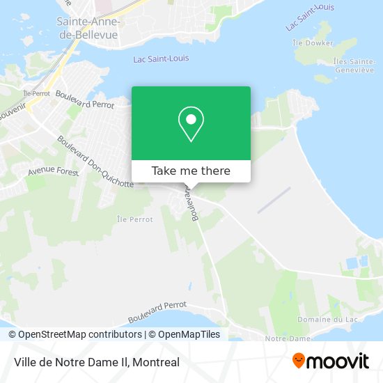 Ville de Notre Dame Il map