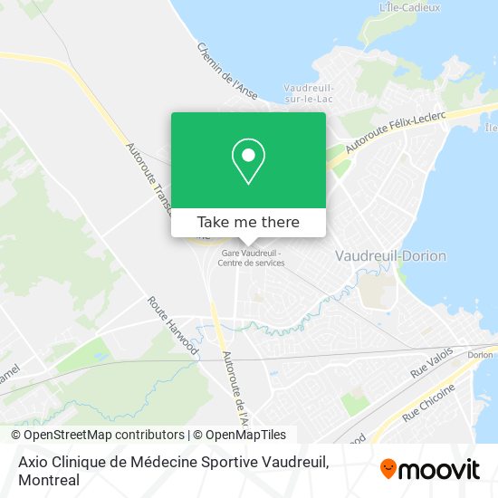 Axio Clinique de Médecine Sportive Vaudreuil map