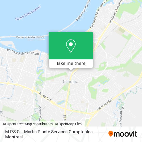 M.P.S.C. - Martin Plante Services Comptables map