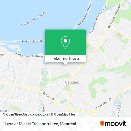 Lussier Michel Transport Ltee map