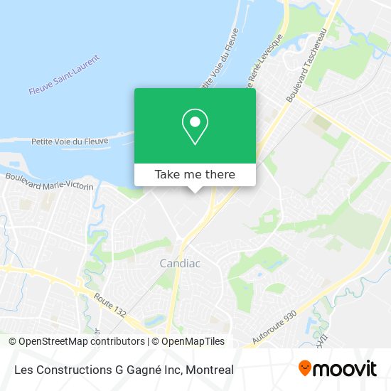 Les Constructions G Gagné Inc map