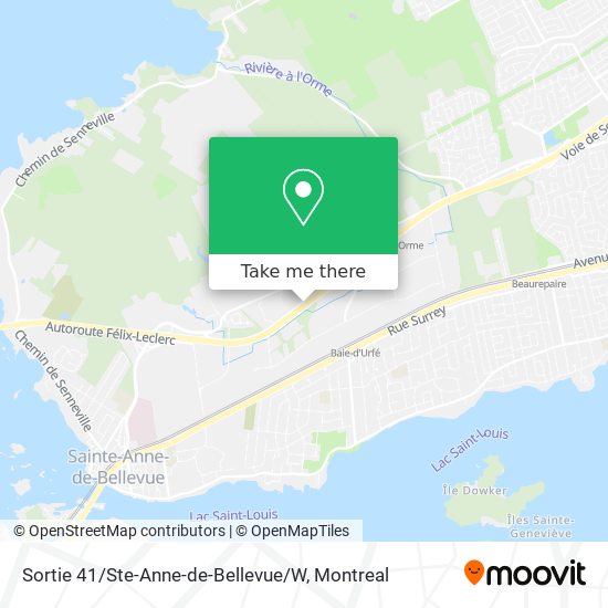 Sortie 41 / Ste-Anne-de-Bellevue / W map