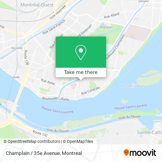 Champlain / 35e Avenue map