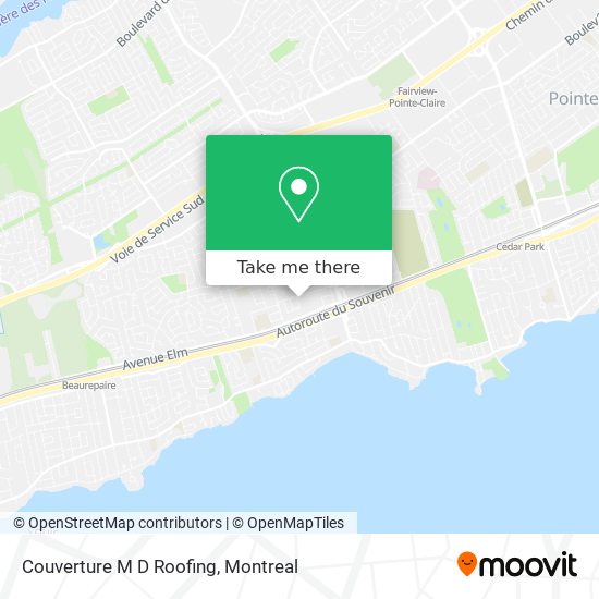 Couverture M D Roofing map