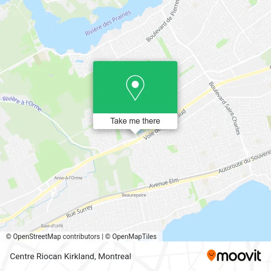 Centre Riocan Kirkland map