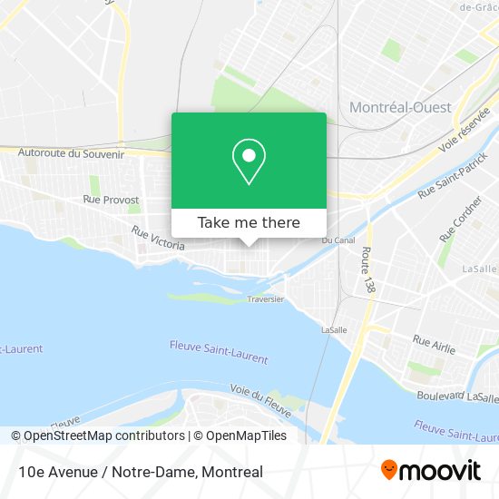 10e Avenue / Notre-Dame map