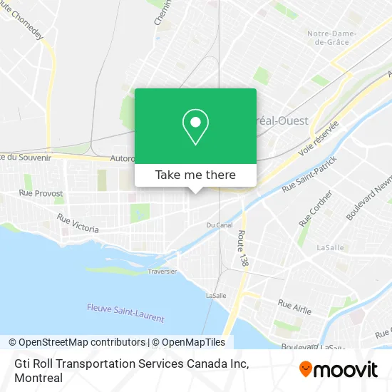 Gti Roll Transportation Services Canada Inc map