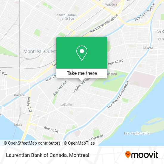 Laurentian Bank of Canada map
