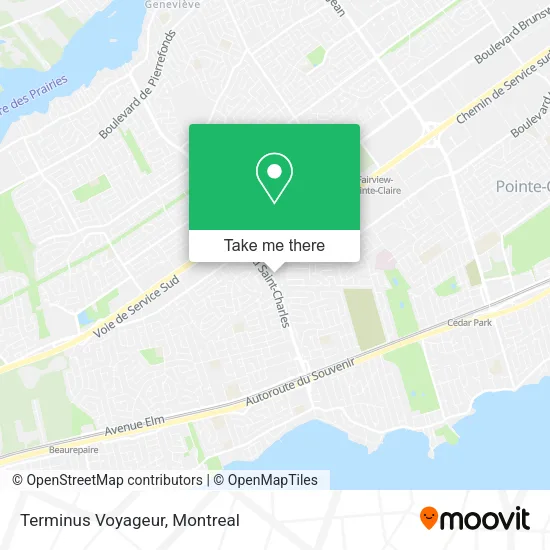 Terminus Voyageur map