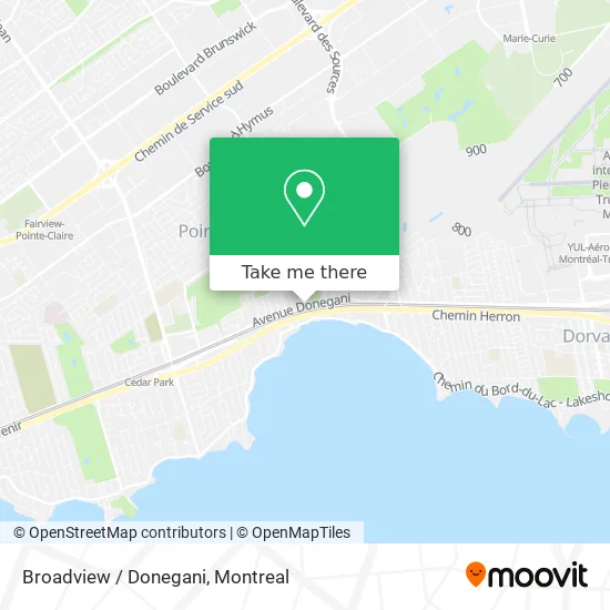 Broadview / Donegani map