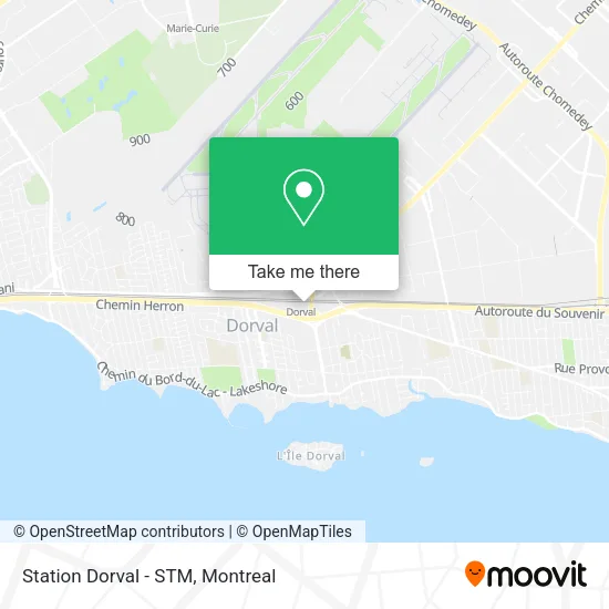 Station Dorval - STM map
