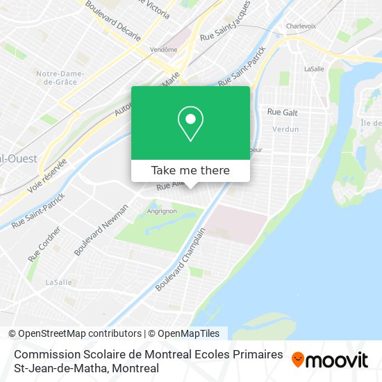 Commission Scolaire de Montreal Ecoles Primaires St-Jean-de-Matha map