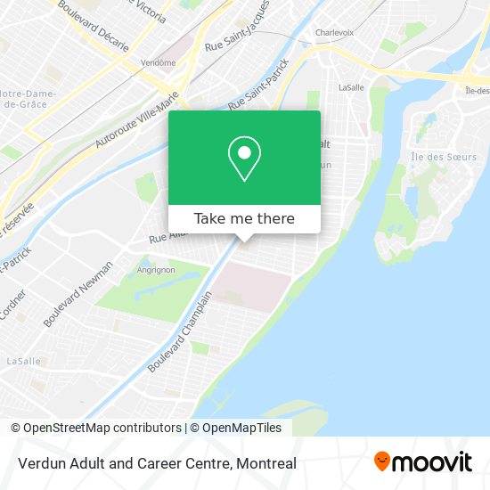 Verdun Adult and Career Centre map
