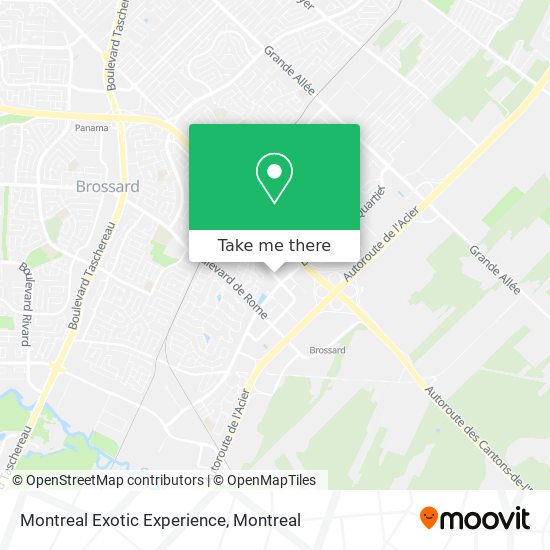 Montreal Exotic Experience map