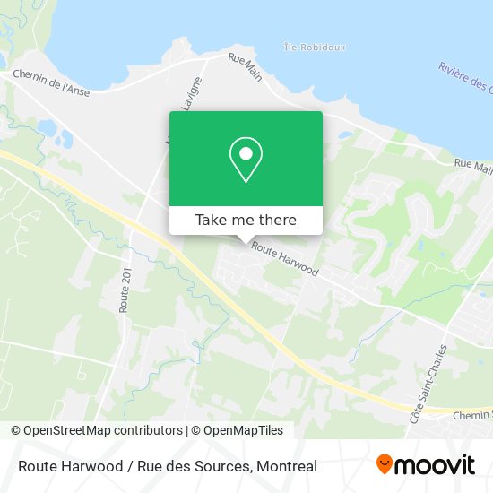Route Harwood / Rue des Sources map