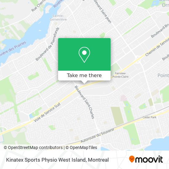 Kinatex Sports Physio West Island map