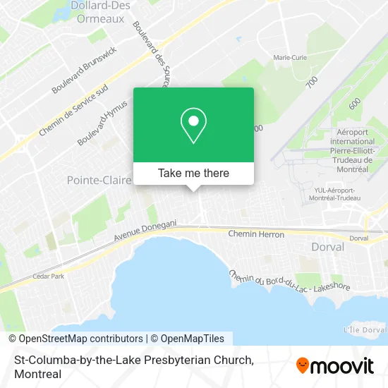 St-Columba-by-the-Lake Presbyterian Church map