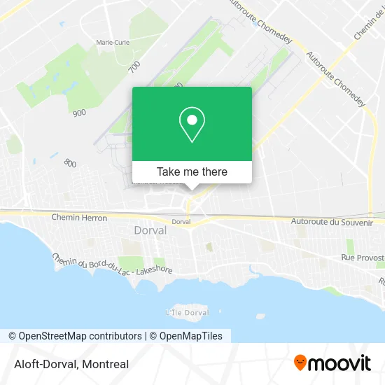 Aloft-Dorval map