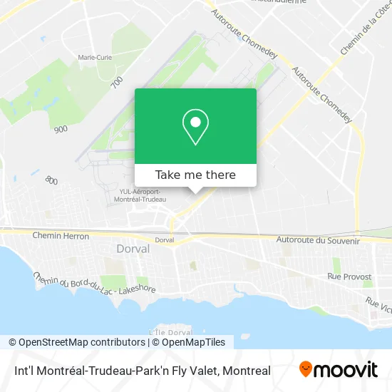Int'l Montréal-Trudeau-Park'n Fly Valet map