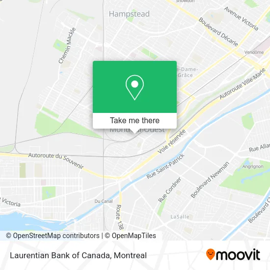 Laurentian Bank of Canada map
