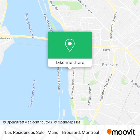 Les Residences Soleil Manoir Brossard map