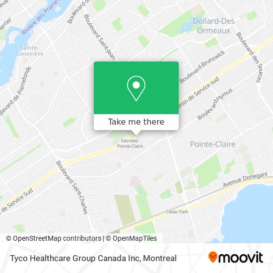 Tyco Healthcare Group Canada Inc map