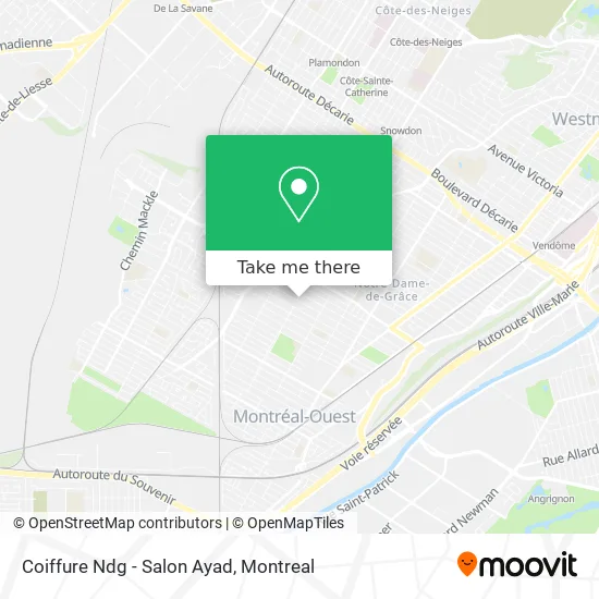 Coiffure Ndg - Salon Ayad map