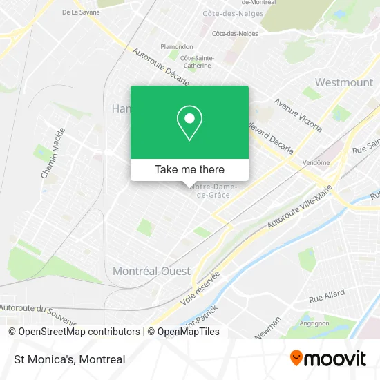St Monica's map
