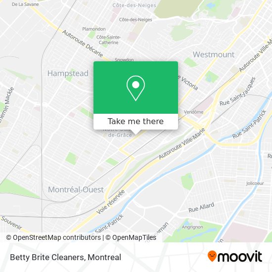 Betty Brite Cleaners map