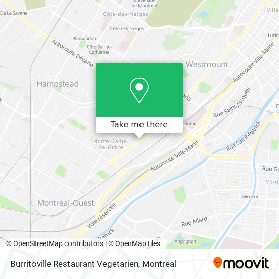 Burritoville Restaurant Vegetarien map