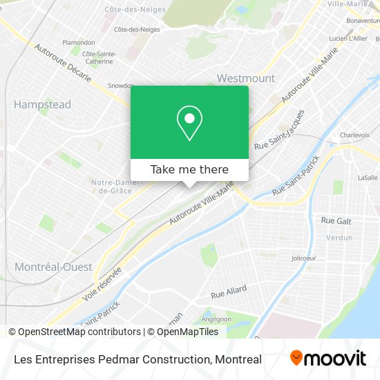 Les Entreprises Pedmar Construction map